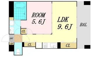 アーデンタワー立売堀【11階】の間取り