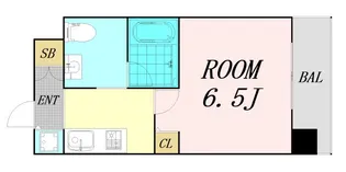 エスライズ堂島川【9階】の間取り