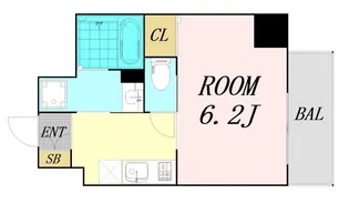 エスカーサ心斎橋EAST【4階】の間取り