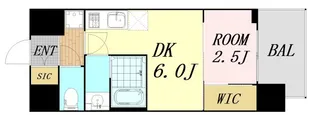 プレリスNEO大阪十三エルヴィオン【2階】の間取り