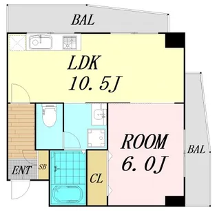 日興桜川ハイツ【3階】の間取り