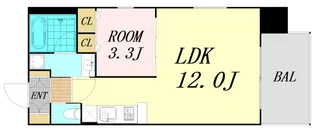 アーバネックス西長堀【2階】の間取り