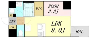 コンフォリア・リヴ桜川ソルテラス【2階】の間取り