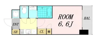 スワンズ谷町セントシティ【10階】の間取り