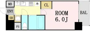 プレサンス天神橋ディオレ【4階】の間取り