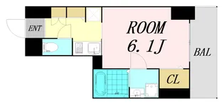 S-RESIDENCE南堀江【13階】の間取り