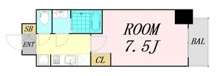 RAINBOW COURT南堀江【9階】の間取り