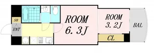 セレニテ梅田ルフレ【2階】の間取り