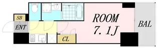 S-RESIDENCE堺筋本町Deux【2階】の間取り
