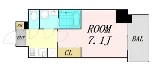 S-RESIDENCE福島玉川Uno【7階】の間取り