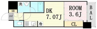 扇町公園プライマリーワン【8階】の間取り