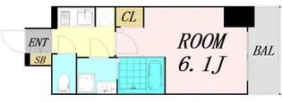 S-RESIDENCE南堀江【13階】の間取り