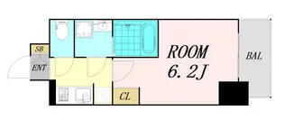 S-RESIDENCE南堀江【13階】の間取り