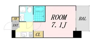 TOYOTOMI STAY PREMIUM 難波桜川【6階】の間取り