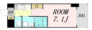 S-RESIDENCE大阪九条North【4階】の間取り