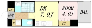 シティカレント天王寺ブロード【6階】の間取り