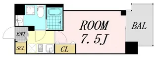 セレニテ谷九プリエ【13階】の間取り