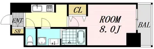 S-RESIDENCE江坂Alegria【6階】の間取り