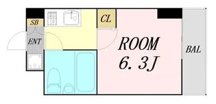 フォーリアライズ難波南ファーロ【4階】の間取り