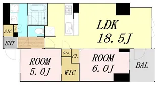 S-RESIDENCE谷町六丁目alo【10階】の間取り