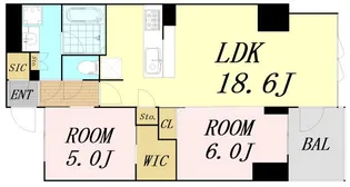 S-RESIDENCE谷町六丁目alo【3階】の間取り