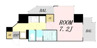 S-RESIDENCE南堀江【12階】の間取り
