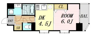 シャインビュー淡路【7階】の間取り