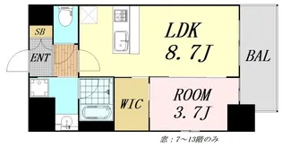 ORSUS大阪福島【10階】の間取り