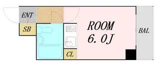 グラシア松屋町【6階】の間取り