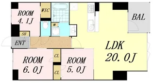 S-RESIDENCE谷町六丁目alo【5階】の間取り