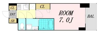 S-RESIDENCE難波大国町Deux【12階】の間取り