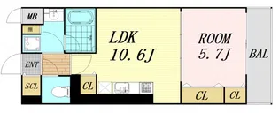 サンセール海老江【8階】の間取り