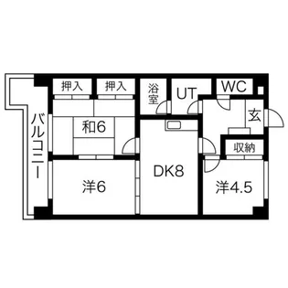 サンレイクパル【3階】の間取り