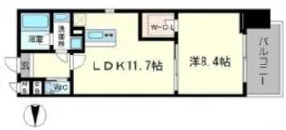 ラクラス長堀橋【6階】の間取り