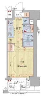 プレミアムコート天神橋【3階】の間取り