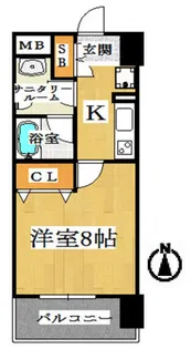 ディオレクレスト東心斎橋【10階】の間取り