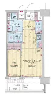 プレリス大阪西九条 CITY LINKS【13階】の間取り