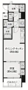 スプランディッド淀屋橋DUE【12階】の間取り