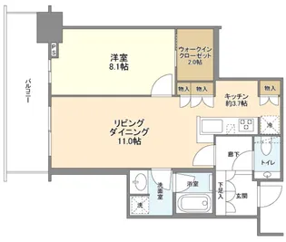 グランドメゾン新梅田タワーTHE CLUB RESIDENCE【7階】の間取り