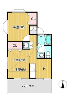 メゾン村田【201号室】の間取り