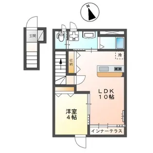 Browny Green (ブラウニーグリーン)【2階】の間取り
