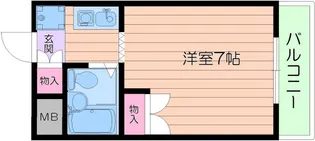 リエス天王寺東【2階】の間取り