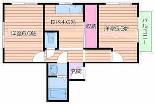 オネスト堂ヶ芝【4階】の間取り