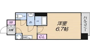 レジュールアッシュ天王寺PARK SIDE【9階】の間取り