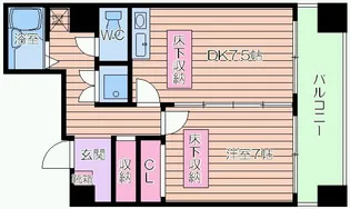 エストメゾン夕陽ヶ丘【6階】の間取り