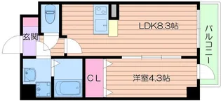 シャングリラ生玉【4階】の間取り
