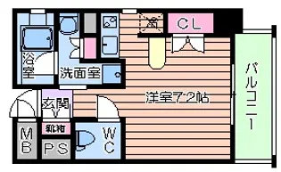セイワパレス夕陽丘【10階】の間取り