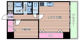 カサ・プリマヴェーラ【6階】の間取り