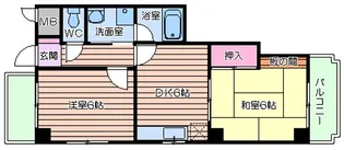 K’sコート真法院【5階】の間取り