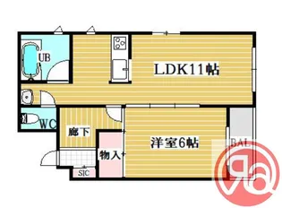 メゾン夕陽丘【2階】の間取り